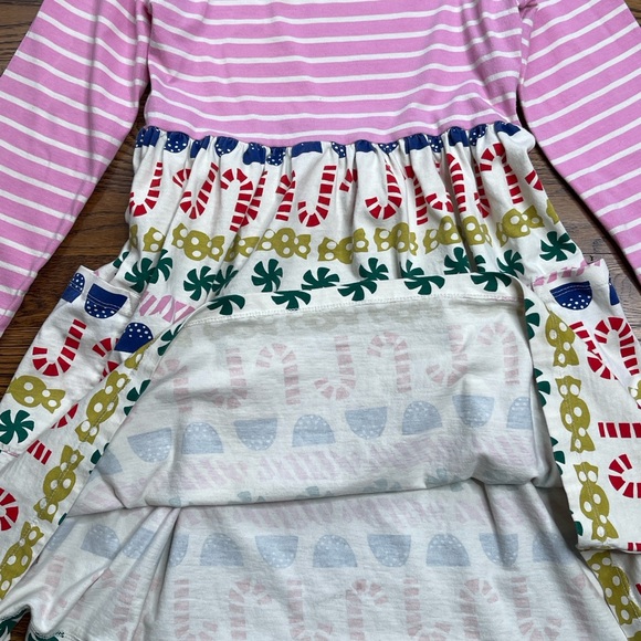 Hanna Andersson Girls Christmas Holiday Long Sleeve Striped Mixie PlayDress 10 - Picture 8 of 16